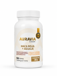 Auravia: Maca Roja + Aguaje. Equilibrio hormonal y energía diaria.