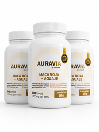 Auravia: Maca Roja + Aguaje. Equilibrio hormonal y energía diaria.